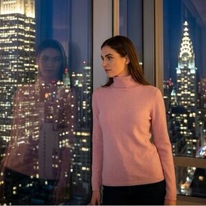 Sutton Studio Cashmere Turtleneck‎ Sweater, Pink